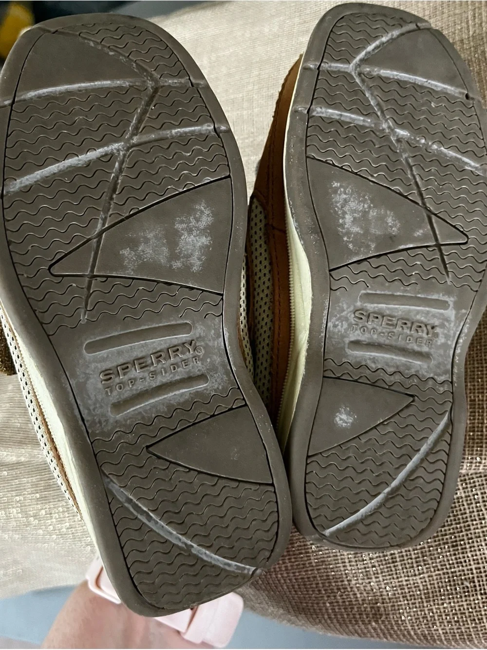 Sperry Tan/Brown Kids Boat Shoes with Laces Preppy